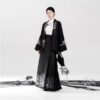 Spring-Women-Hanfu-Set-Duijin-Jacket-Black-Mamian-Skirt-Elegant-Style-1 Tiao Xiang Shi (调香室)