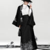 Spring-Women-Hanfu-Set-Duijin-Jacket-Black-Mamian-Skirt-Elegant-Style-2 Spring Women Hanfu Set Duijin Jacket Black Mamian Skirt Elegant Style