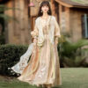 Spring-Women-Hanfu-Set-Song-Dynasty-Style-Cute-Vest-Set-1 Spring Women Hanfu Set Song Dynasty Style Cute Vest Set