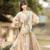 Spring-Women-Hanfu-Set-Song-Dynasty-Style-Cute-Vest-Set-2 Spring Women Hanfu Set Song Dynasty Style Cute Vest Set
