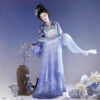 Tang-Dynasty-Inspired-Women's-Qixiong-Ruqun-Blue-and-White-Porcelain-Style-Ethereal-Ensemble-1 Tang Dynasty Inspired Women's Qixiong Ruqun Blue-and-White Porcelain Style Ethereal Ensemble