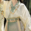 Wei-Jin-Style-Women-Hanfu-Set-in-Beige-Qiyao-Ruqun-for-Spring-4 Wei-Jin Style Women Hanfu Set in Beige Qiyao Ruqun for Spring