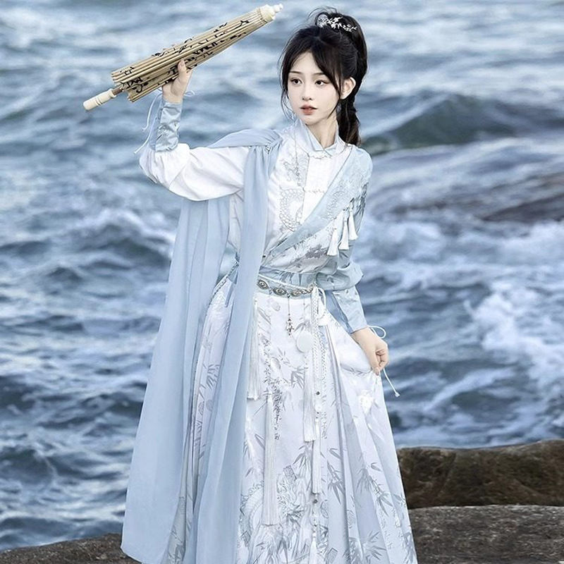 Women-Martial-Arts-Set-Flowing-Knight-Ming-Dynasty-Mamian-Qun-Set-1 Women Martial Arts Set Flowing Knight Ming Dynasty M amian Qun Set