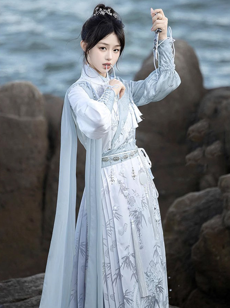 Women Martial Arts Set Flowing Knight Ming Dynasty M amian Qun Set