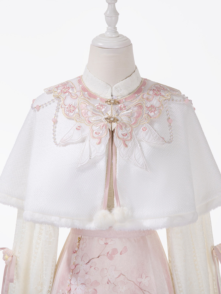 Women Spring Hanfu Ming Dynasty Style Pink Mamian Skirt