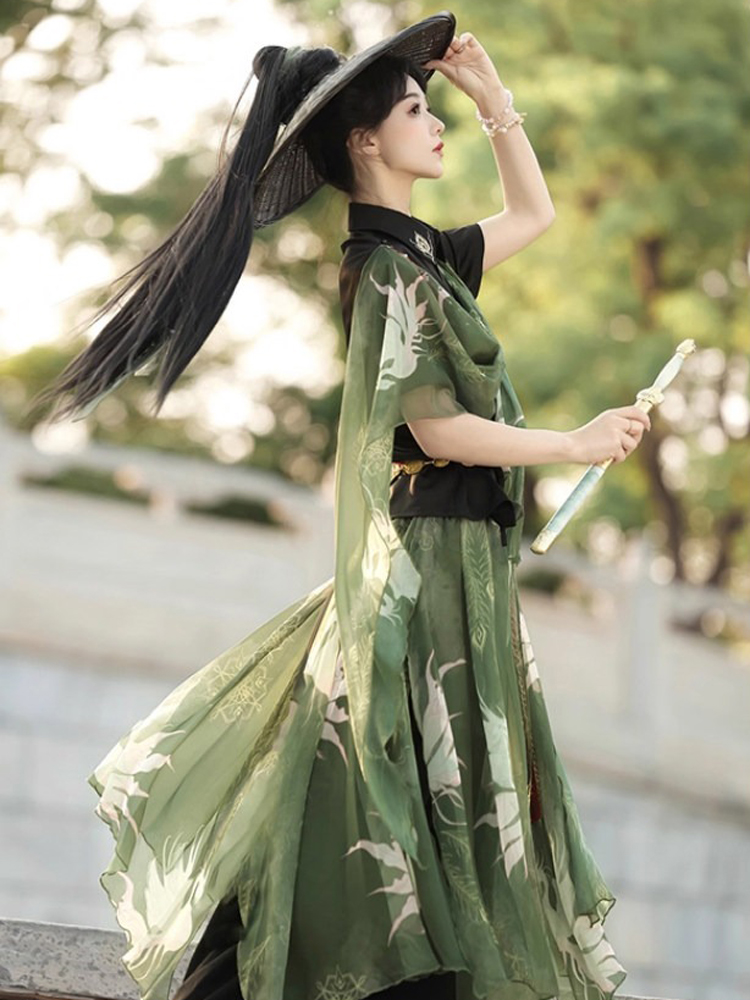 Wuxia Women Hanfu Set Stylish Lantern Pants Ancient Costume Attire