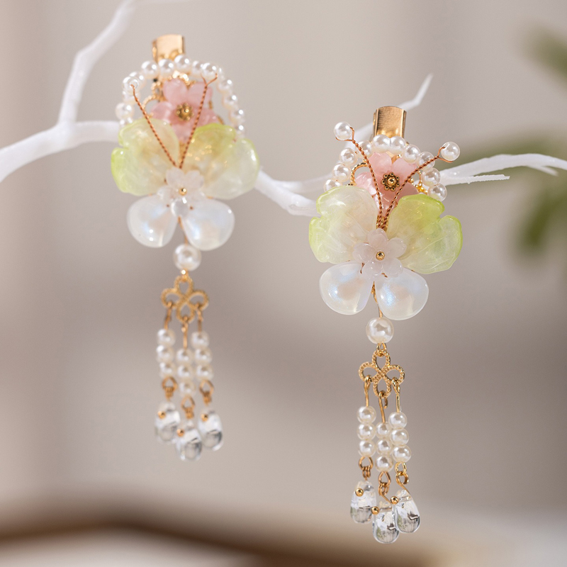 Butterfly-Hanfu-Children-Hairclip-Cute-Style-Cheongsam-Hair-Accessory-2 Butterfly Hanfu Children Hairclip Cute Style Cheongsam Hair Accessory