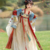 Charming-Summer-Style-Tang-Dynasty-Qixiong-Shanqun-Hanfu-for-Women-4 Charming Summer Style Tang Dynasty Qixiong Shanqun Hanfu for Women