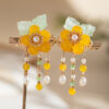 Cheongsam-style-Headpiece-with-Yellow-Flowers-Hanfu-Children's-Hair-Clip-2 Cheongsam-style Headpiece with Yellow Flowers Hanfu Children's Hair Clip