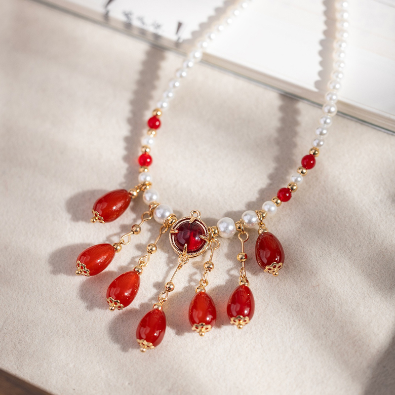 Hanfu-Necklace-Retro-Imperial-Court-Style-with-Teardrop-Shaped-Classic-Accessories-1 Hanfu Necklace Retro Imperial Court Style with Teardrop-Shaped Classic Accessories