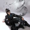 Men-Martial-Arts-Hanfu-Set-Black-Long-Round-Neck-Robe-4 Men Martial Arts Hanfu Set Black Long Round-Neck Robe