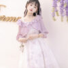Modern-Women-Dress-Purple-Daily-Short-Dress-Hanfu-Elements-2 Modern Women Dress Purple Daily Short Dress Hanfu Elements