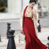 Song-Dynasty-Women-Hanfu-Red-Summer-Street-Style-2 Song Dynasty Women Hanfu Red Summer Street Style