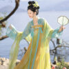 Spring-Women-Hanfu-Stunning-Tang-Dynasty-Qixiong-Shanqun-Set-2 Spring Women Hanfu Stunning Tang Dynasty Qixiong Shanqun Set