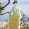 Spring-Women-Hanfu-Stunning-Tang-Dynasty-Qixiong-Shanqun-Set-4 Spring Women Hanfu Stunning Tang Dynasty Qixiong Shanqun Set