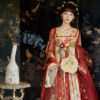 Tang-Dynasty-Women-High-End-Red-Hanfu-Qixiong-Shanqun-1 Tang Dynasty Women High-End Red Hanfu Qixiong Shanqun