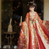 Tang-Dynasty-Women-High-End-Red-Hanfu-Qixiong-Shanqun-2 Tang Dynasty Women High-End Red Hanfu Qixiong Shanqun