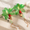 Women-Hanfu-Hair-Clip-Pomelo-Leaf-Fresh-Fringe-Hair-Accessory-2 Women Hanfu Hair Clip Pomelo Leaf Fresh Fringe Hair Accessory