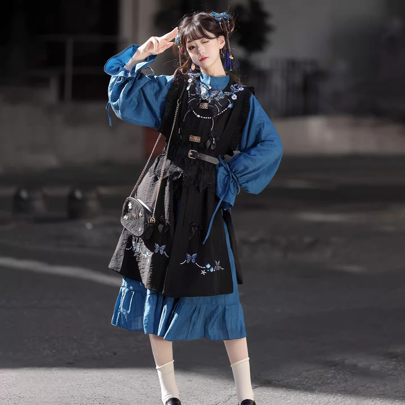 Women-Spring-Fashion-Ming-Dynasty-Inspired-Hanfu-Style-Dress-4 Women Spring Fashion Ming Dynasty-Inspired Hanfu Style Dress