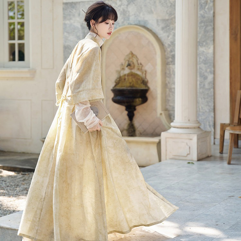 Women-Spring-Hanfu-Casual-Simple-Dress-Set-2 Song Dynasty Style Women Hanfu Summer Casual Retro Artistic Set