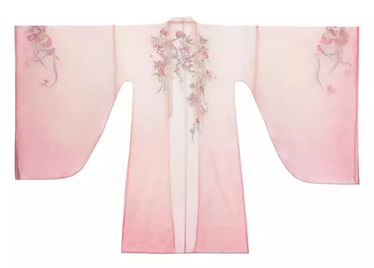 Women Summer Tang Dynasty Hanfu Qixiong Shanqun Pink Cute Set