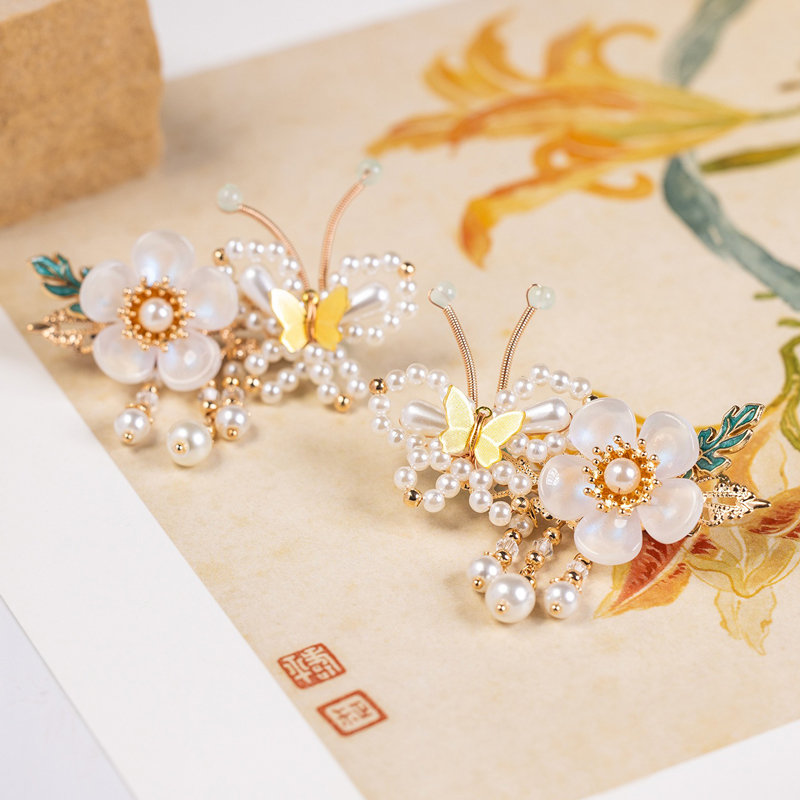 Children-Hair-Accessories-Butterfly-Hair-Clips-Bu-Yao-Tassel-Clips-Hanfu-Accessories-2 Children Hair Accessories Butterfly Hair Clips Bu Yao Tassel Clips Hanfu Accessories