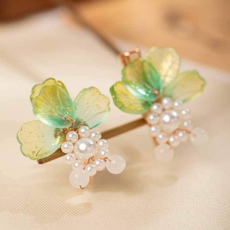 Hanfu-Hair-Accessory-Fresh-Green-Goldfish-Hair-Clip-Cute-Style-1 Hanfu Hair Accessory Fresh Green Goldfish Hair Clip Cute Style