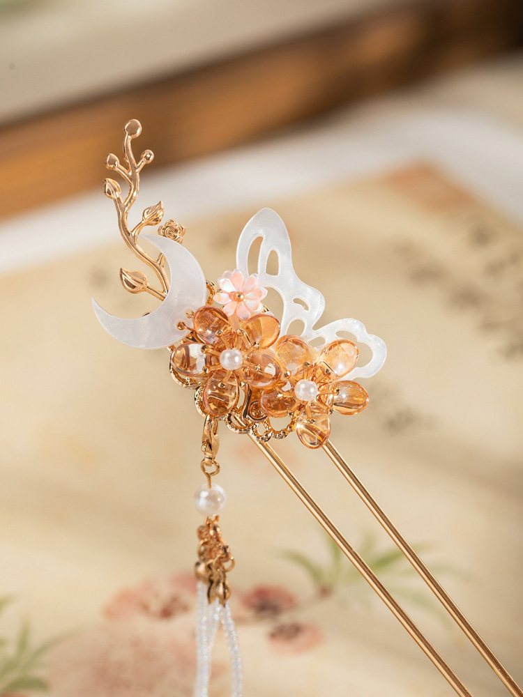 Hanfu Headwear Tassel Hairpins Buyao Hairpins Traditional-Style Hair Accessories Ancient Hairpins