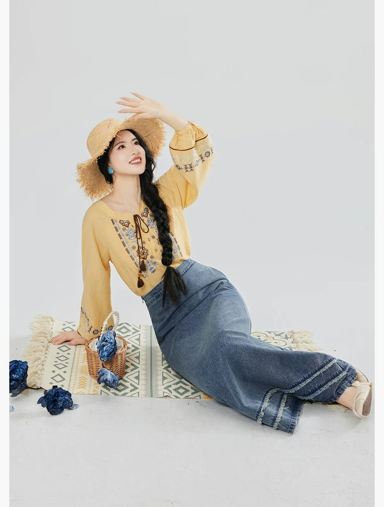 Women Casual Hanfu Outfits for Spring Outings in a Vacation Style