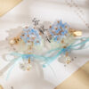 Women-Hanfu-Hair-Clips-Blue-Cherry-Blossom-PairQipao-Accessories-2 Women Hanfu Hair Clips Blue Cherry Blossom PairQipao Accessories