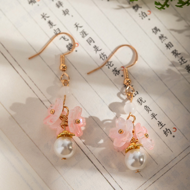 Women-Hanfu-Style-Osmanthus-Tassel-Earrings-Vintage-Accessories-1 Women Hanfu-Style Osmanthus Tassel Earrings Vintage Accessories