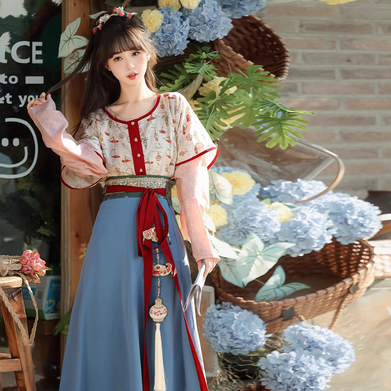 Women-Hanfu-Tang-Dynasty-Style-Qiyao-New-Spring-Collection-for-Everyday-Wear-1 Women Hanfu Tang Dynasty Style Qiyao New Spring Collection for Everyday Wear
