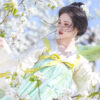Women-Spring-Green-Tang-Dynasty-Qixiong-Shanqun-Hanfu-Set-2 Women Spring Green Tang Dynasty Qixiong Shanqun Hanfu Set