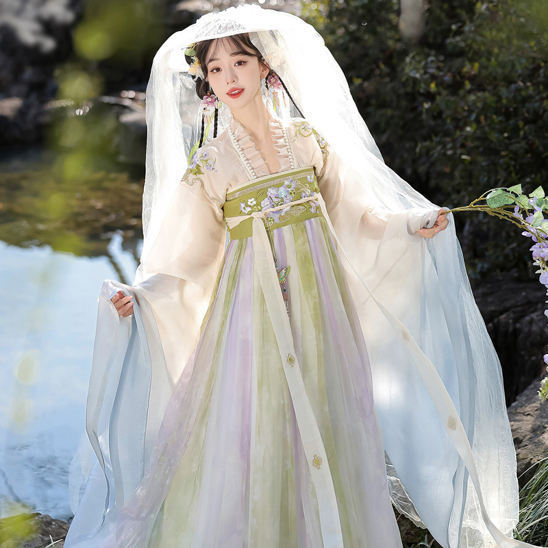 Women-Spring-Qixiong-Shanqun-Set-with-Wide-Sleeves-1 Morning Dew