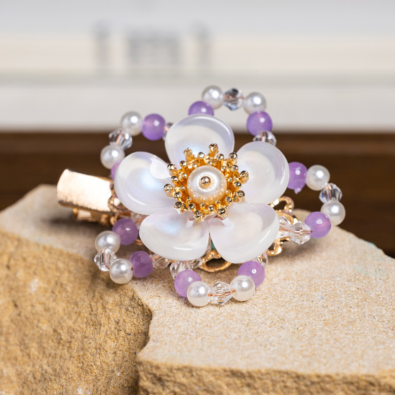 Classic-Children-Hanfu-Hair-Clip-Purple-Floral-Hair-Accessory-3 Classic Children Hanfu Hair Clip Purple Floral Hair Accessory