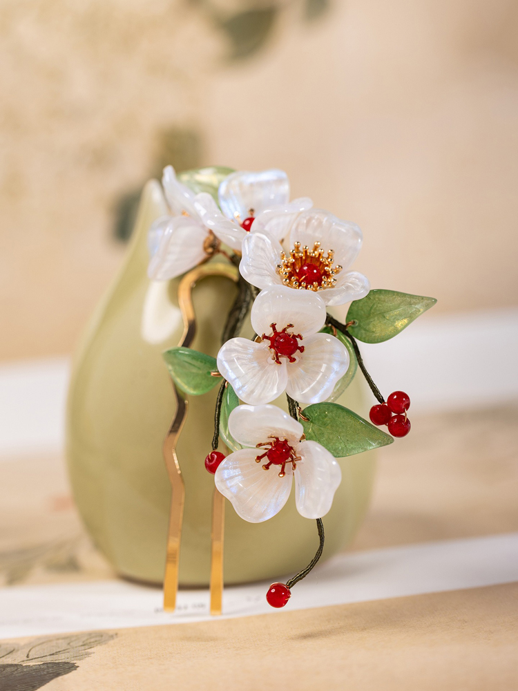 Creative Hanfu Hairpins Classic Floral Accessories and Headpieces for Qipao Outfits