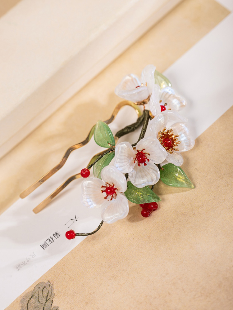 Creative Hanfu Hairpins Classic Floral Accessories and Headpieces for Qipao Outfits