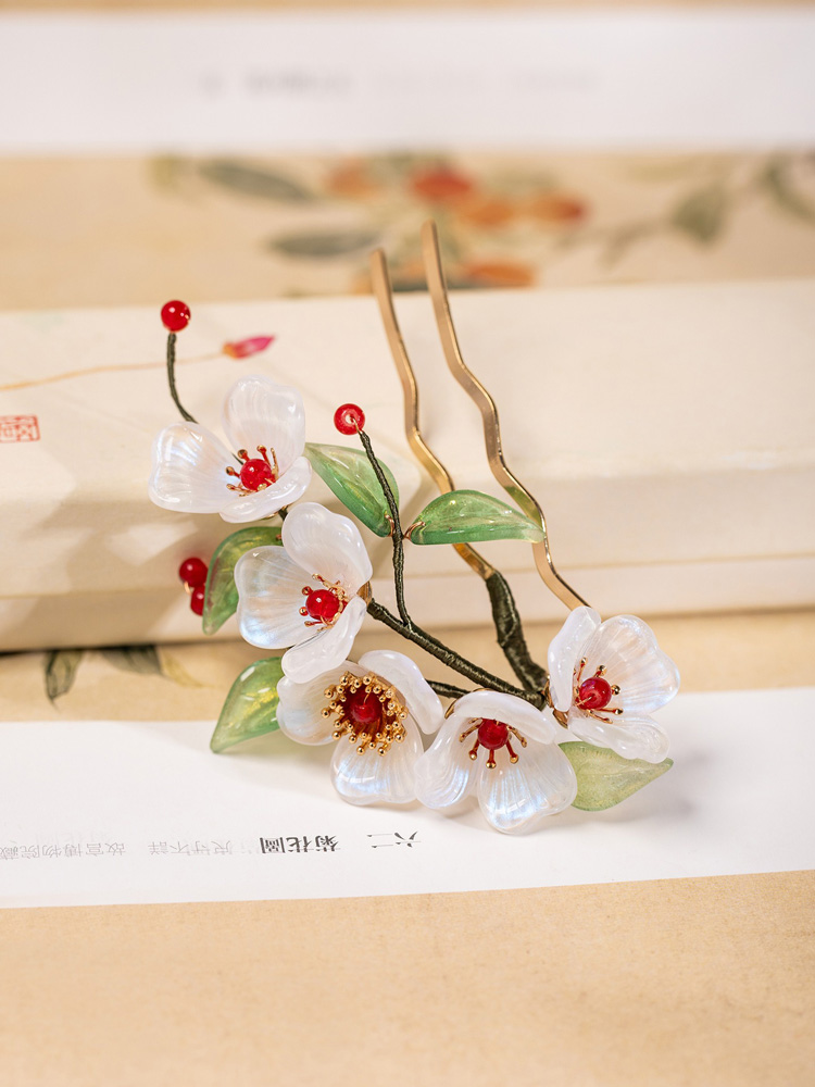 Creative Hanfu Hairpins Classic Floral Accessories and Headpieces for Qipao Outfits
