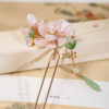 Hanfu-Hair-Accessory-Pink-Lotus-Flower-for-Summer-Outfits-3 Hanfu Hair Accessory Pink Lotus Flower for Summer Outfits