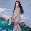 Spring-Women-Fishtail-Skirt-Feminine-Style-Purple-Dress-3 Spring Women Fishtail Skirt Feminine Style Purple Dress