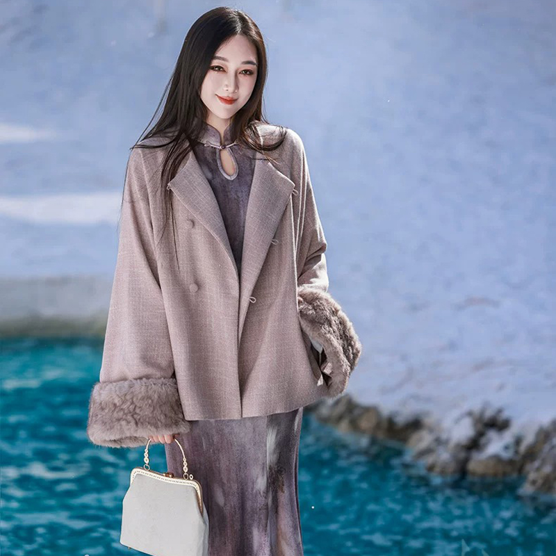 Spring-Women-Fishtail-Skirt-Feminine-Style-Purple-Dress-4 Spring Women Fishtail Skirt Feminine Style Purple Dress
