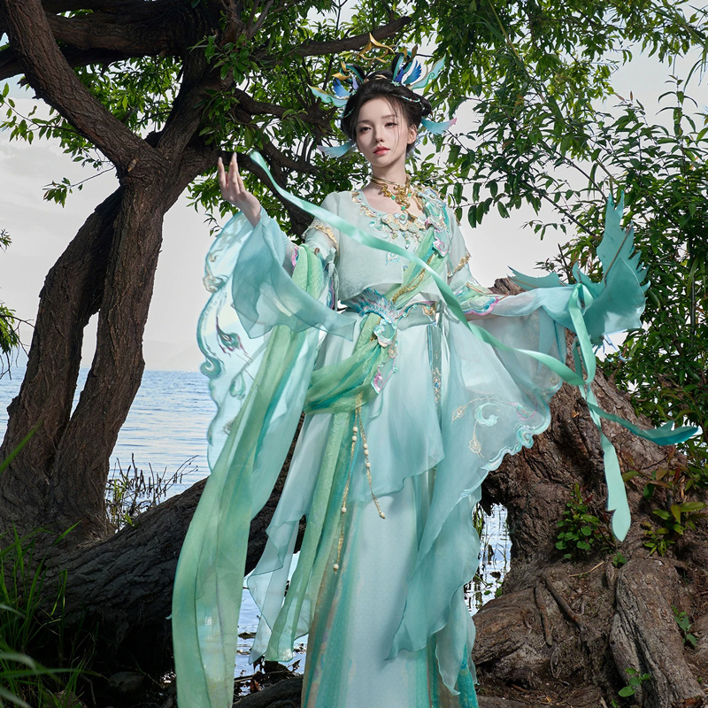 Summer-Women-Casual-Tang-Dynasty-Hanfu-Set-Daji-Style-Cosplay-1 Summer Women Casual Tang Dynasty Hanfu Set Daji-Style Cosplay