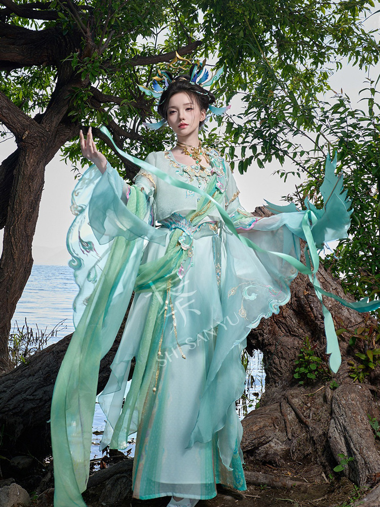 Summer Women Casual Tang Dynasty Hanfu Set Daji-Style Cosplay