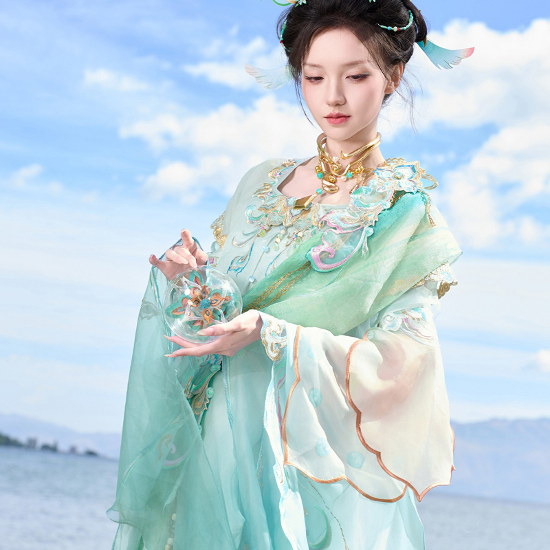Summer-Women-Casual-Tang-Dynasty-Hanfu-Set-Daji-Style-Cosplay-3 Summer Women Casual Tang Dynasty Hanfu Set Daji-Style Cosplay