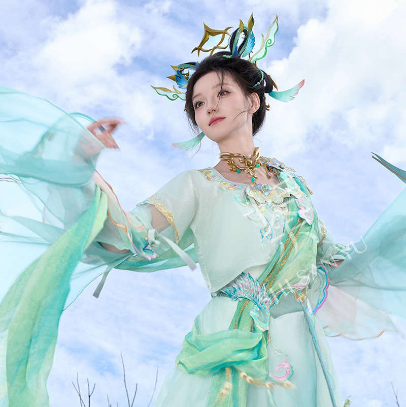 Summer-Women-Casual-Tang-Dynasty-Hanfu-Set-Daji-Style-Cosplay-4 Summer Women Casual Tang Dynasty Hanfu Set Daji-Style Cosplay