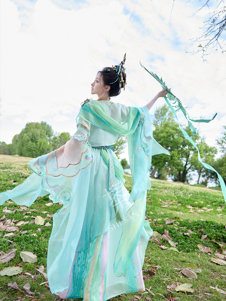Summer Women Casual Tang Dynasty Hanfu Set Daji-Style Cosplay