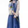 Summer-Women-Long-Dress-Blue-Casual-Hanfu-Set-3 Summer Women Long Dress Blue Casual Hanfu Set