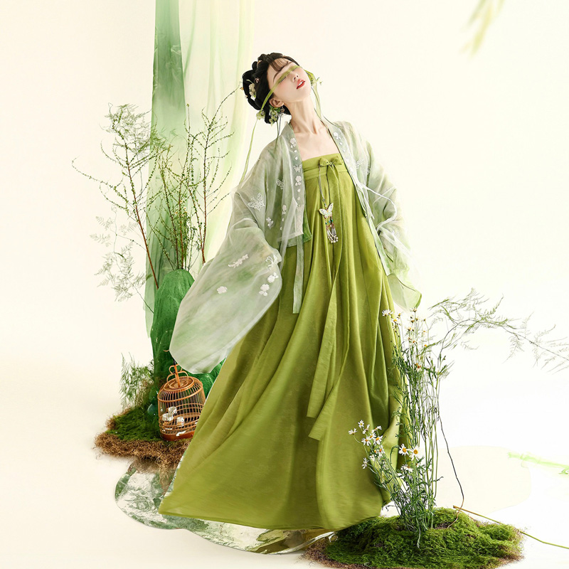 Summer-Women-Tang-Dynasty-Hanfu-Famensi-Style-Qixiong-Shanqun-1 Summer Women Tang Dynasty Hanfu Famensi Style Qixiong Shanqun