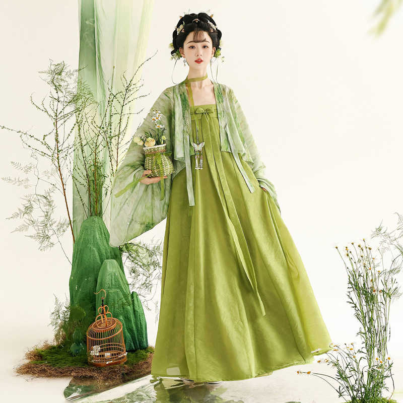 Summer-Women-Tang-Dynasty-Hanfu-Famensi-Style-Qixiong-Shanqun-2 Summer Women Tang Dynasty Hanfu Famensi Style Qixiong Shanqun