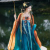 Women-Elegant-Tang-Dynasty-Hanfu-Set-Hezi-Qun-Summer-Set-2 Women Elegant Tang Dynasty Hanfu Set Hezi Qun Summer Set